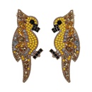 Feminine  Zodiac Parrot Alloy Rhinestone Earrings NHJQ128129picture20
