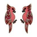 Feminine  Zodiac Parrot Alloy Rhinestone Earrings NHJQ128129picture22