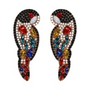 Feminine  Zodiac Parrot Alloy Rhinestone Earrings NHJQ128129picture23