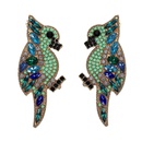 Feminine  Zodiac Parrot Alloy Rhinestone Earrings NHJQ128129picture27