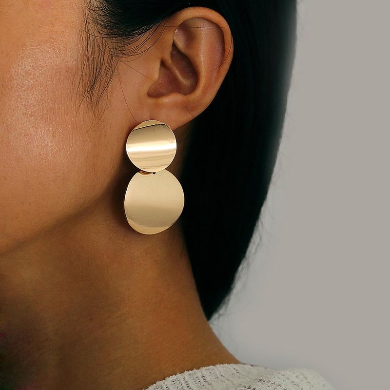 Simple metallic element exaggerated earrings NHPJ128284