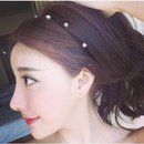 Neue koreanische Haarschmuck Kopf bedeckungen Schmuck hand gefertigte Perlen einfaches Perlen schwarzes Stirnband Stirnband Haarkartepicture1