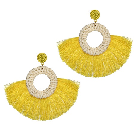 Fashion ethnic style personality exaggerated wool tassel earrings NHPJ128232's discount tags