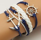 Fashion ancient alloy anchor rudder infinity multilayer bracelet NHPJ128297picture7