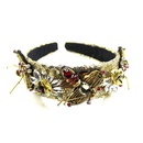 Fashion alloyen bee with rhinestone gemstone geometric headband NHWJ128409picture8
