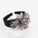 Fashion personality transparent imitated crystal large flower wild headband NHWJ128412picture1