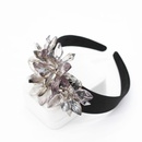 Fashion personality transparent imitated crystal large flower wild headband NHWJ128412picture2