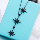 Fashion microinlaid zircon three eightpointed star necklace NHDO128945picture26