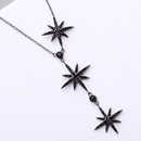 Fashion microinlaid zircon three eightpointed star necklace NHDO128945picture22