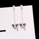 Fashion microinlaid zircon panda earrings NHDO128980picture18