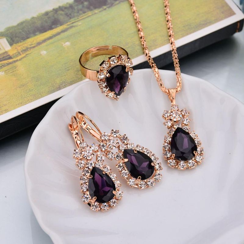 Womens Inlaid Imitated crystal Alloy Jewelry Sets NHBQ129296