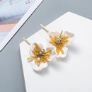 Fashion petal spray imitated crystal 925 alloy needle alloy earrings NHWF129093picture12