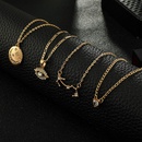 Fashion Love Eyes Stars Moon Full Rhinestone Constellation Multilayer Necklace NHGY129389picture13