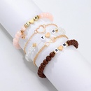 Creative fashion letters acrylic beads shell bracelet 5 piece set NHNZ129543picture24