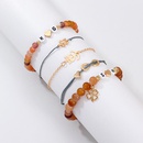 Creative fashion letters acrylic beads shell bracelet 5 piece set NHNZ129543picture25