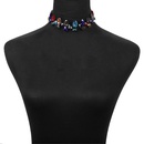 Fashion trend big gemstone rhinestone hair band with necklace NHJQ129546picture4