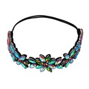 Fashion trend big gemstone rhinestone hair band with necklace NHJQ129546picture8