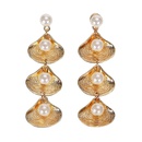 Womens Beads Shell Hippocampus Pineapple Alloy Beads Gem Earrings NHJQ125640picture2