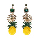Womens Beads Shell Hippocampus Pineapple Alloy Beads Gem Earrings NHJQ125640picture5