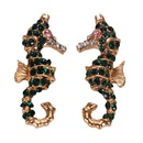 Womens Beads Shell Hippocampus Pineapple Alloy Beads Gem Earrings NHJQ125640picture8