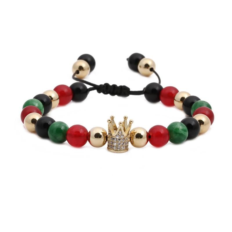Europischer und amerikanischer Schmuck Ali Express Achat Perlen verstellbares Armband Crown Bracelet Kronen gewebtes Armband