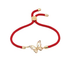 Micro-inlaid zircon love butterfly bracelet NHYL126038