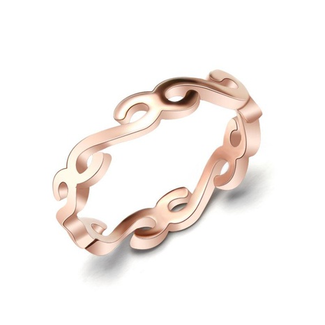 Fashion character connected S-tail titanium steel ring NHOK126048's discount tags