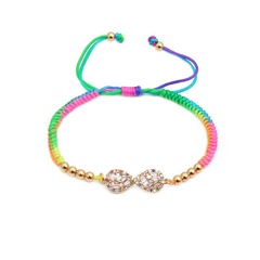 Color woven adjustable DIY bracelet NHYL126052
