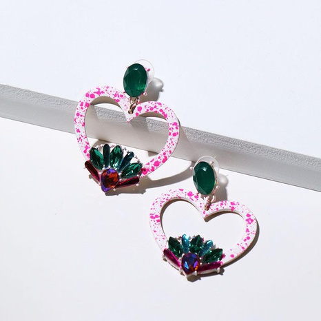 Vintage love rhinestone earrings NHJJ132942's discount tags