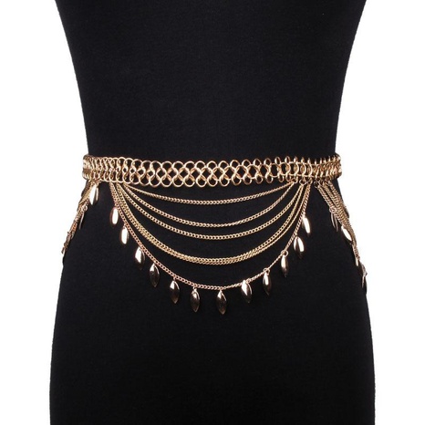 Fashion womens alloy multilayer waist chain NHJQ133726's discount tags