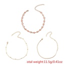 Simple copper bead imitated crystal multilayer set necklace NHXR134041picture8