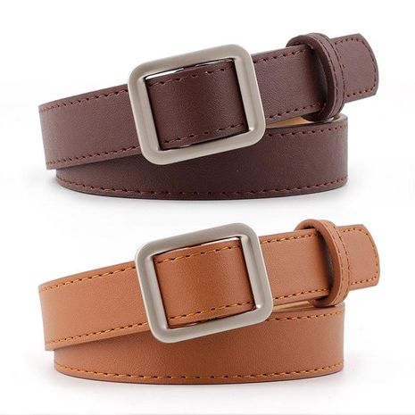 Fashion woman leather metal buckle belt strap for dress jeans NHPO134085's discount tags