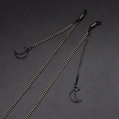Fashion simple black moon pendant chain sunglasses with glasses chain NHBC135105