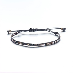 Creative Retro Simple Black Beads Alloy Bracelet NHPJ130603