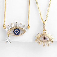 Creative fashion shiny full zircon necklace NHAS130643