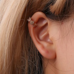 Fashion women daisy U-shaped single ear cuff clip earrings alloy alloyen NHDP136143