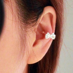 Fashion women butterfly rhinestones U-shaped ear cuff clip earrings alloy alloy NHDP136161