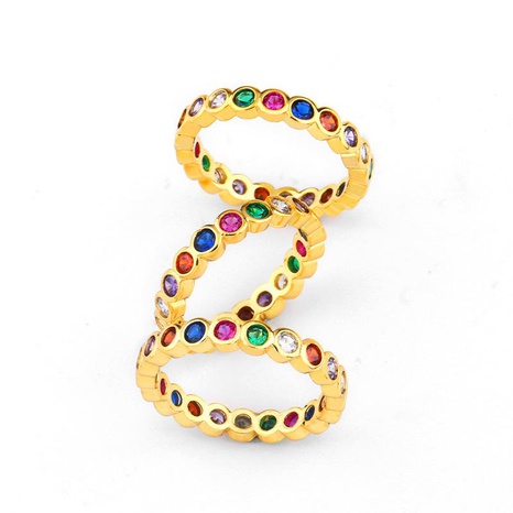 Alloy Zircon Ring Full Color Rhinestone Gemstone Ring NHAS136376's discount tags