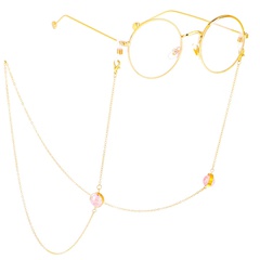 Mode kette rosa rissige Perlen hand gefertigte Brillen kette Lesebrille Anti-Verlust-Kette Ali Express eBay
