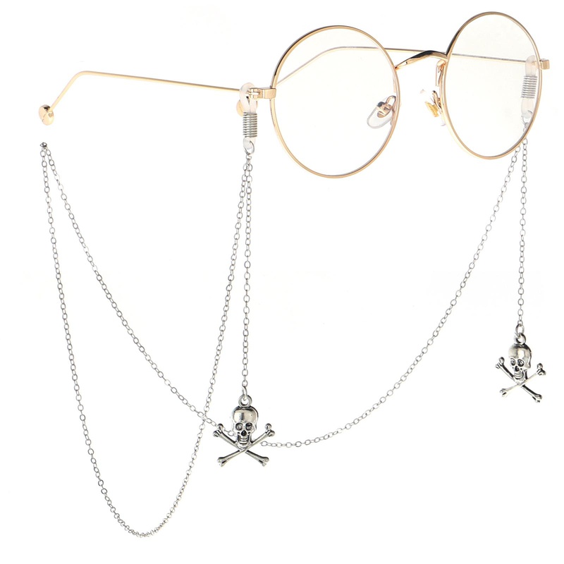 Alloy skeleton cross handmade glasses chain NHBC137224