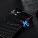 Fashion simple tulle feather butterfly invisible fish line short necklace NHGY131536picture2