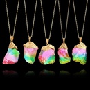 Seven color natural stone transparent candy color rainbow color stone necklace NHGY131583picture21