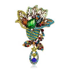 Korean version of the simple temperament imitated crystal brooch NHDR132259