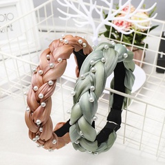 Korean version of the hand-stitched beads twist braid headband NHOU132636