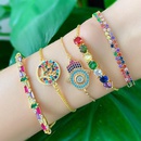 Irregular colorful zircon romantic alloy love alloy bracelet NHAS132637picture1