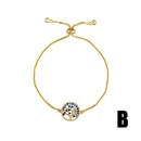 Irregular colorful zircon romantic alloy love alloy bracelet NHAS132637picture3