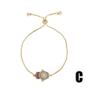 Irregular colorful zircon romantic alloy love alloy bracelet NHAS132637picture4