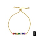 Irregular colorful zircon romantic alloy love alloy bracelet NHAS132637picture5