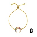 Irregular colorful zircon romantic alloy love alloy bracelet NHAS132637picture7