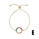 Irregular colorful zircon romantic alloy love alloy bracelet NHAS132637picture10